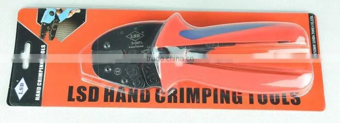 CE ROHS LSD good qutails pliers for lug connectors and insulated plug connectors S-06FL ratchet hand crimping tools