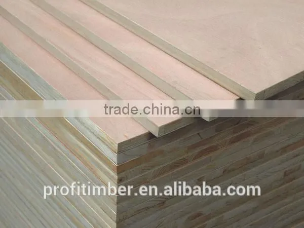 12mm 15mm 18mm 25mm Poplar Core Natural Wood Veneered Blockboard Block Board