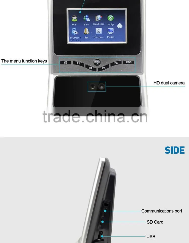 OC046 Biometric Face Identification and Fingerprint Time Attendance Device