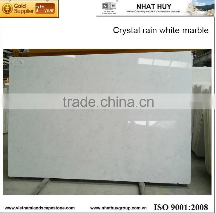 Crystal rain white marble