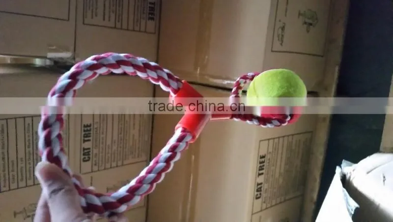 QQ Petoy Factory hot products dog rope tug toy dog toy rope ball