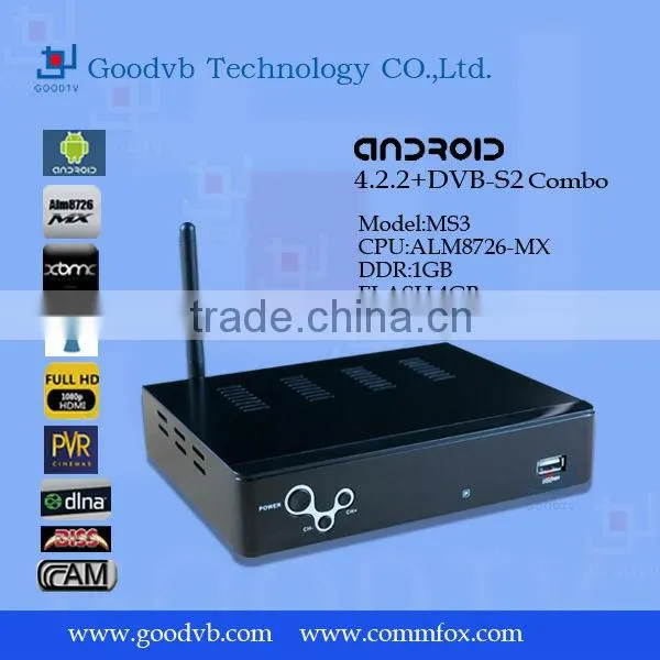 Android DVB-S2 receiver with Biss,CCCAM,OS4.2,PVR,XBCM