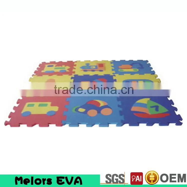 hot sale cartoon car floor mat foam puzzle for kits or adult