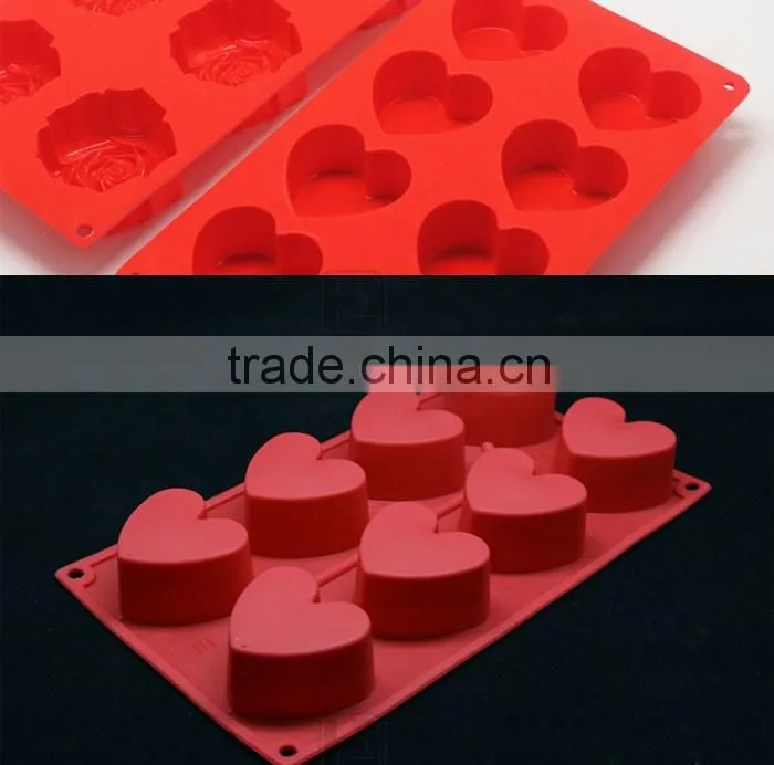 8 Cavity Silicone DIY Molds for Handmade Soap Cake Pudding
