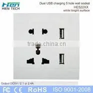 Best selling usb socket wall switches and sockets with 4 usb port
