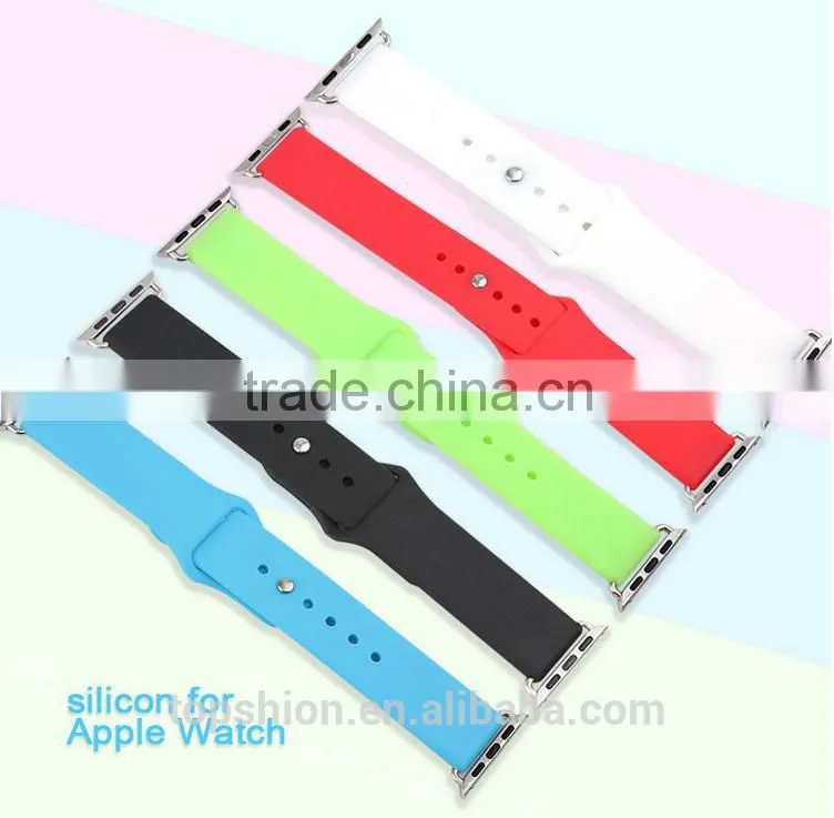 2016 Top Seller on Alibaba Sport Wristband for Apple Watch Silicon Band Strap with Connector for both 38MM and 42MM