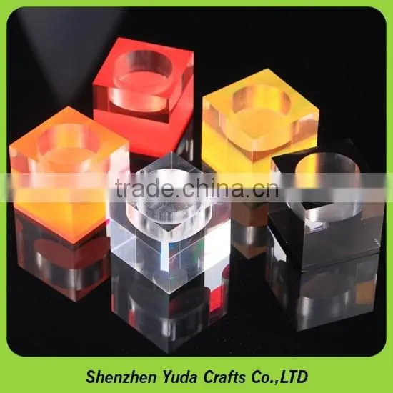 Acrylic Block Holder Polished and Machined CNC Router Acrylic with Milling Holes