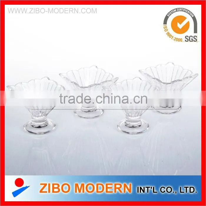 set of 4pc glass ice cream cup
