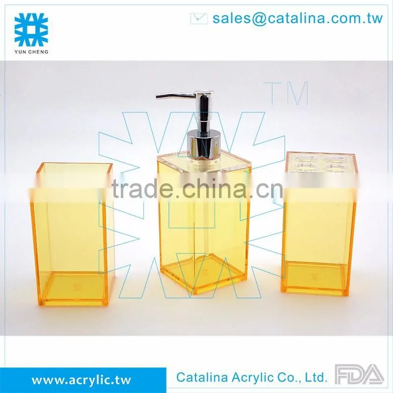 Tooth Brush, Set or Separate of Tumbler Lotion Dispenser Soap Dish Acrylic Bathroom Accessory