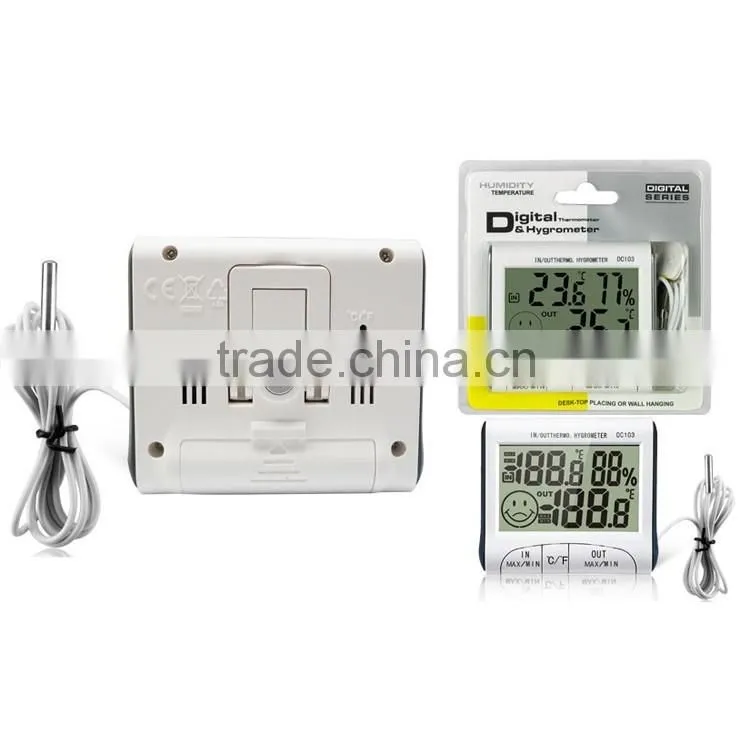 Hot selling indoor outdoor temperature humidity meter with high quality DC103