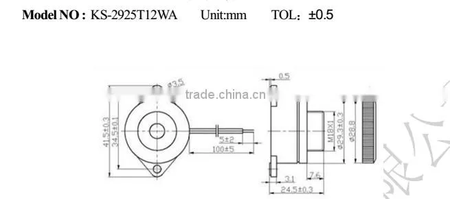 2925 24VDC alarm siren buzzer