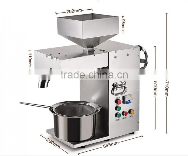 DL-ZYJ10 dulong hottest selling screw cold homemade soybean oil press machine