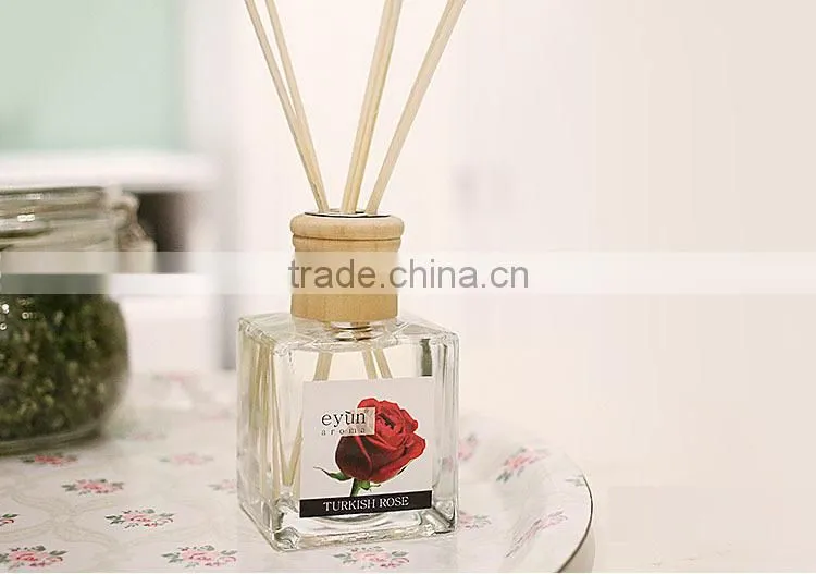 transparent diffuser galss bottle square design for home decor wholesale