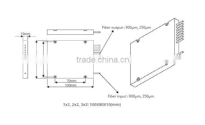Filter Wavelength Division Multiplexer 1x2 DWDM Red/Blue C-Band Filter with Non-Flux Metal Bonding Package OEM factory