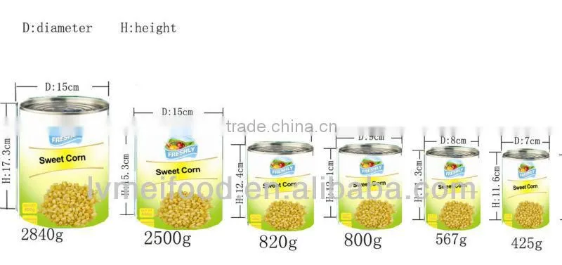 425g Salty Canned Sweet Corn Kernel