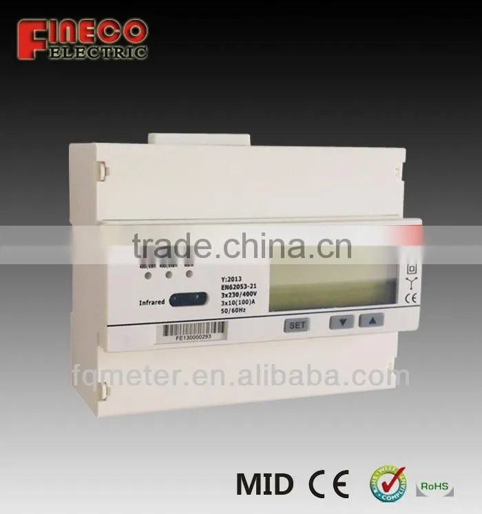 EM738 solar wattmeter smart power meter with rs485 communication three phase digits electronic energy meter 380v/400v