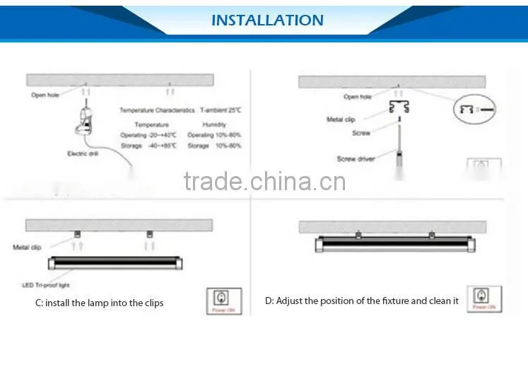 led linear lamp 120cm 2years warranty led explosion-proof lamp
