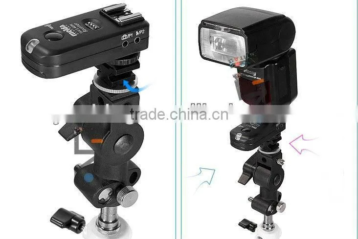 Full-function camera flash lamp D-shape hot shoe socket bracket for flash trigger light stand and umbrella