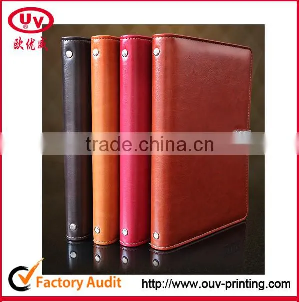2016/2017 USB PU Leather Notebook Luxury Business Meeting Organizer USB notebook