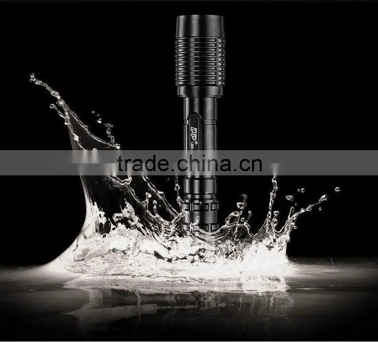 waterproof alluminum alloy high power led torch light 2000lm