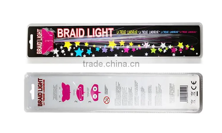 Wedding Decoration Colorful Free Samle Led Hair Fiber Braid With Top Quality