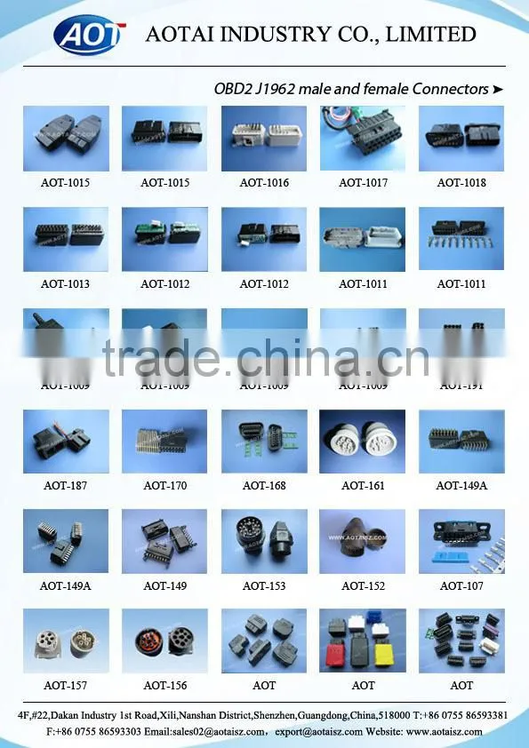 J1708 male and female obd connector for trucks