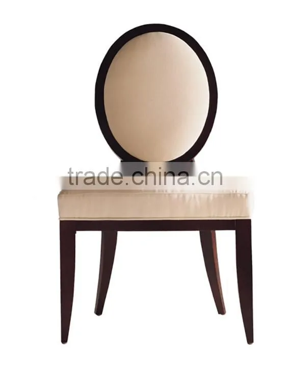 wood design fabric dining chair