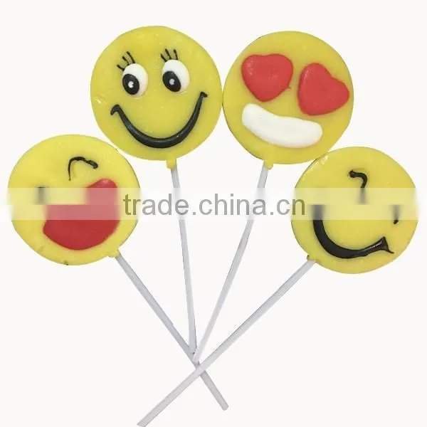 decorative smiley face design emoji lollipop