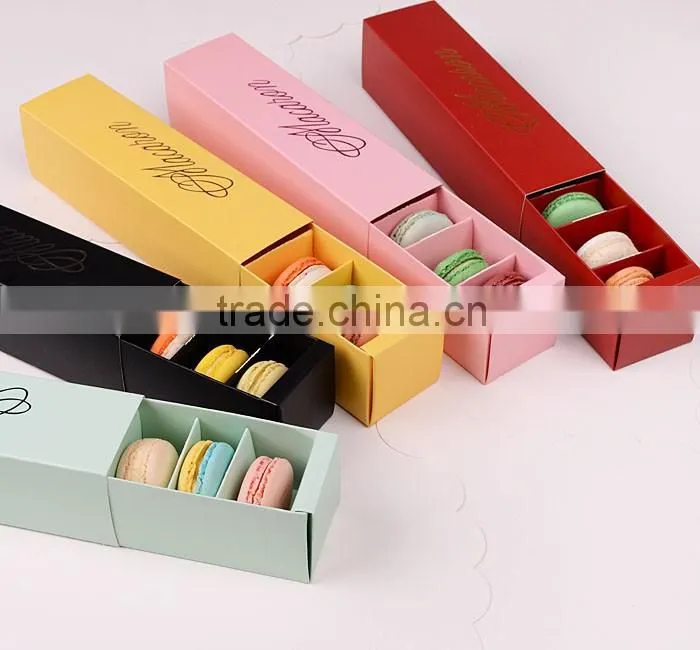 Drawer Shape Custom Paper Packing Macaron Box