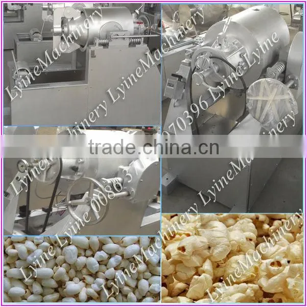 hot air gas heating rice oats millet puff machine