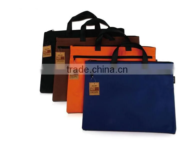 China supplier polyester Zipper hand Document Bag a4, Conference Tote Bag