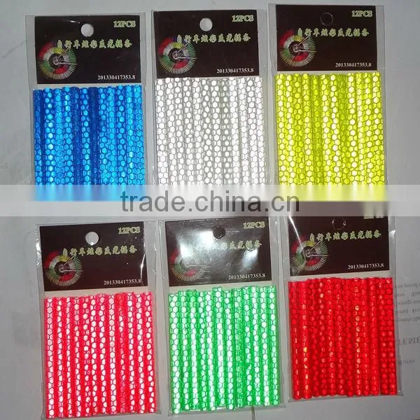 colored reflective bicycle decorative stickers for DIY