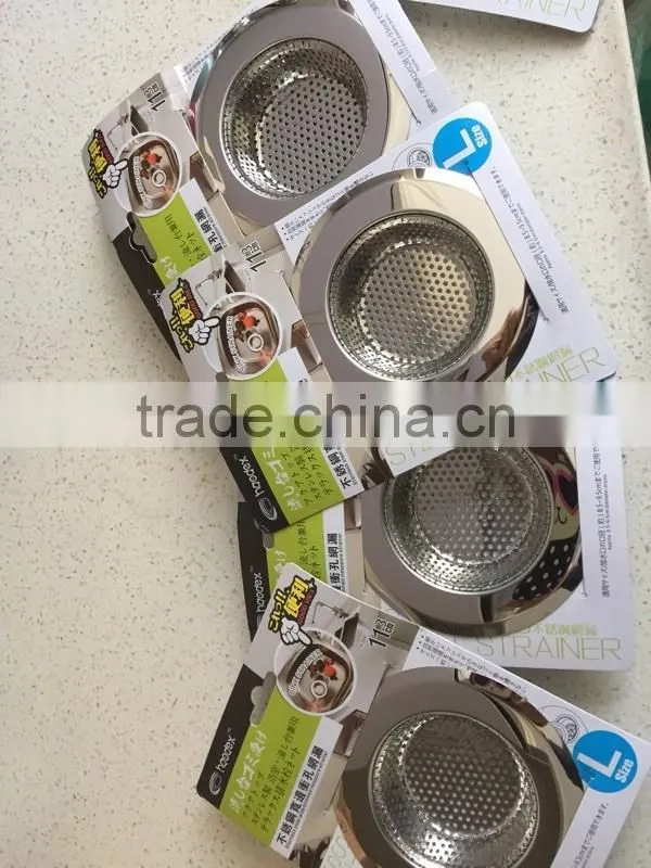 Sets of Stainless Steel Mesh Sink Strainer Drain Stopper Trap Kitchen Bathroom New Type