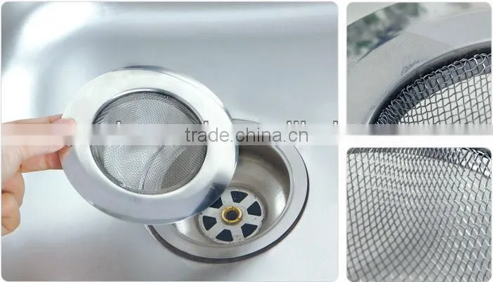YS Factory cheap Stainless Steel Perforated Sink Basket Strainer/metal filter strainer with large wide rim/drain strainer basket
