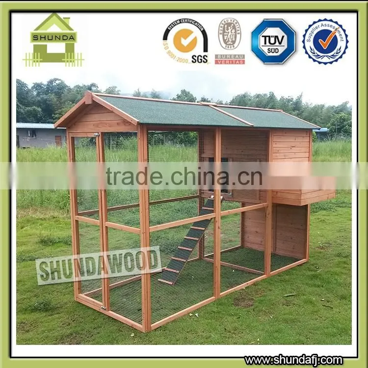 SDC008 wooden hen netting plastic design industrial chicken coop