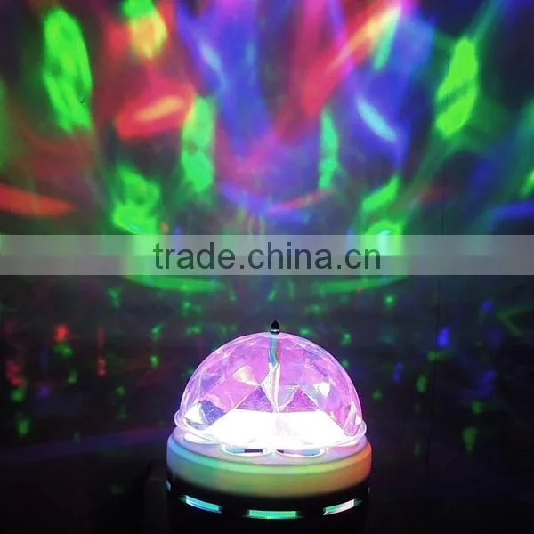E27 RGB Crystal Ball Stage Lights Led Rotating Lamp For Party Disco DJ Bar