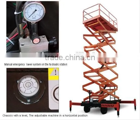 Hydraulic electric scissor lift platform aerial work platform