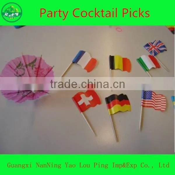 High quality wooden toothpick flag made in China