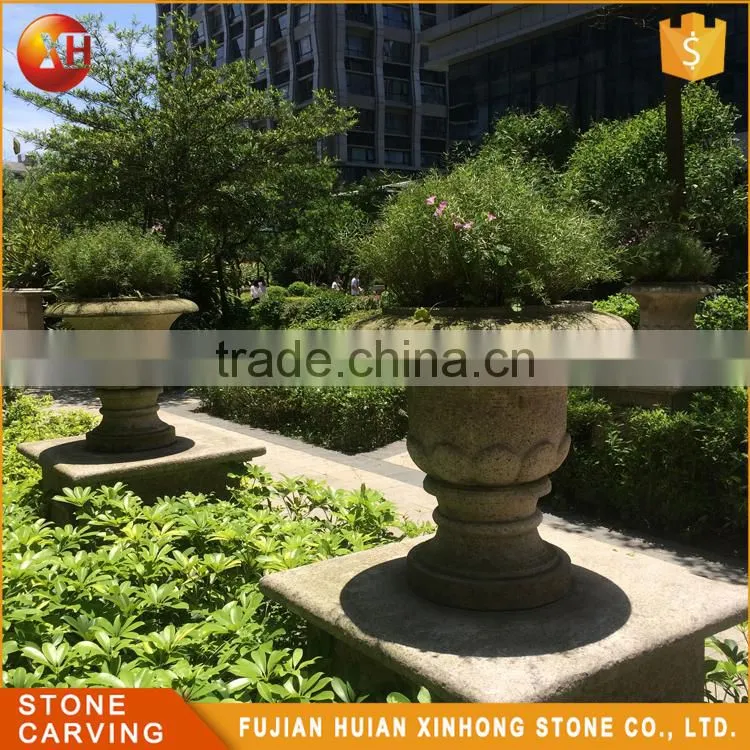 garden stone planter pots,large stone garden pots