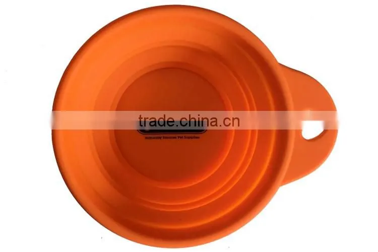 wholesale factory Pet's gift Pure silicone dog bowl with custom logo