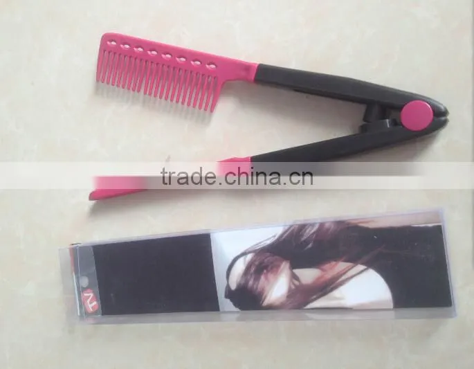 New V Style Hair Comb Hair Straightening