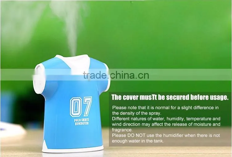 New Arrival Polo Shirts Humidifier, Creative Mini Air Humidifier, USB Mute House Multifunctional Humidifier