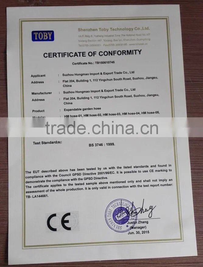 garden hose adapter/flexible hose nozzle/garden hose nozzle with CE