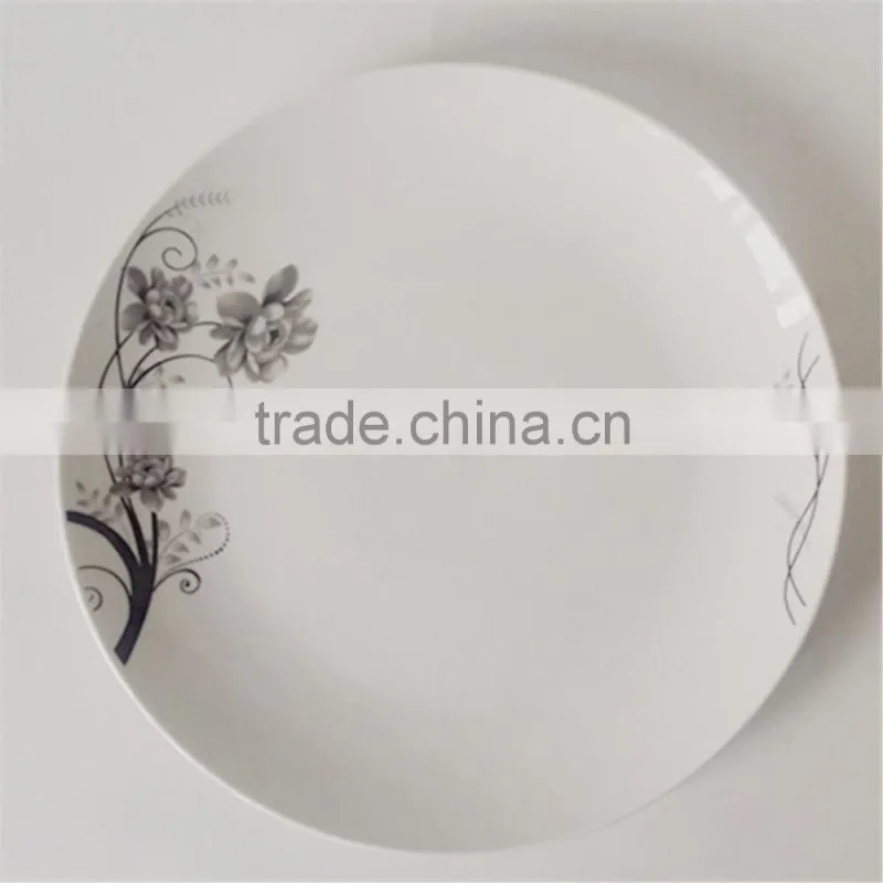 color glazed porcelain coupe shape dinner plate
