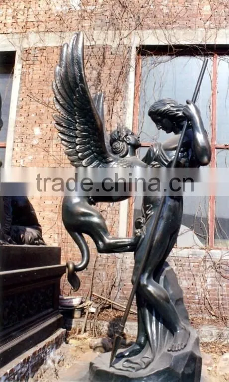 cast iron angel figure sculpture