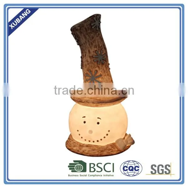 chinese low price high quality new design artificial hand craft Christmas Snowman lamp outdoor