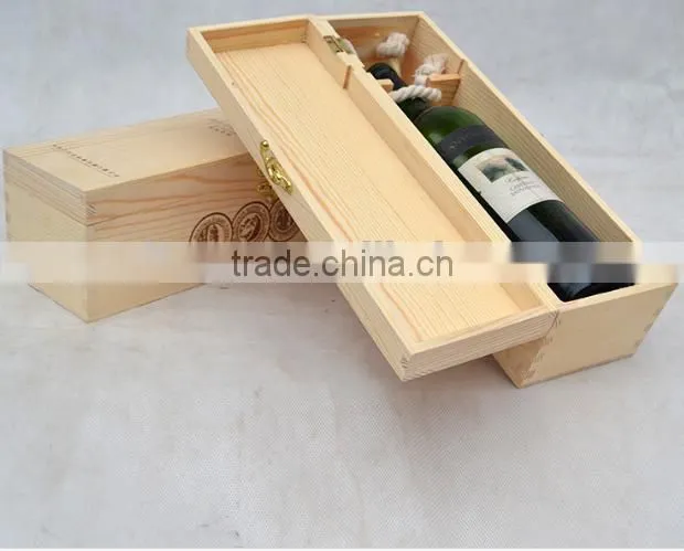 single wooden box with sliding lid