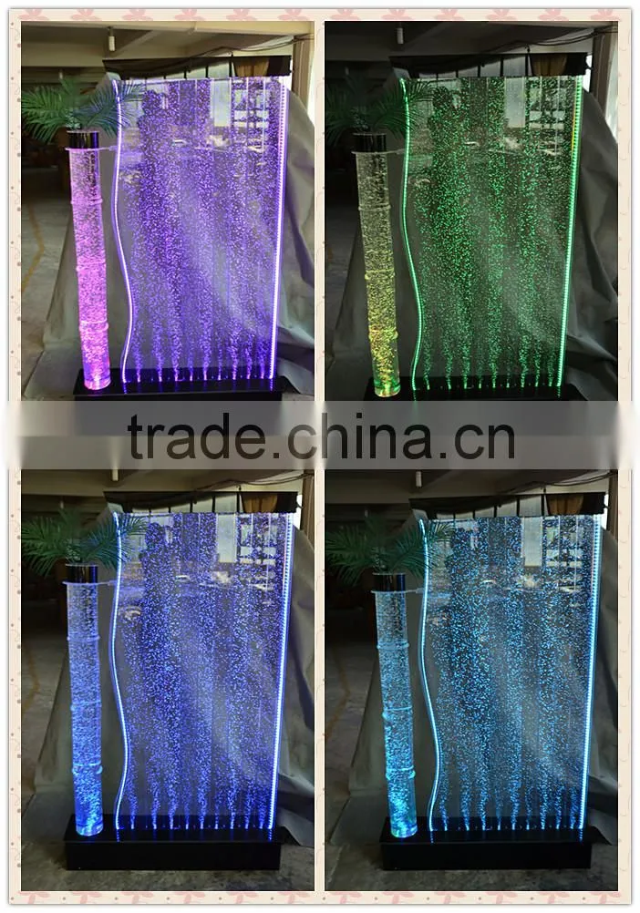 wedding stage backdrop led water bubble wall with glowing trees