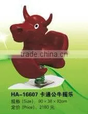 (HA-16607) WHOLESALE EXCELLENT QUALITY AMUSEMENT PARK OUTDOOR ROCKING HORSE ,VARIOUS COLOR KIDS GARDEN TOY ROCKING HORSE