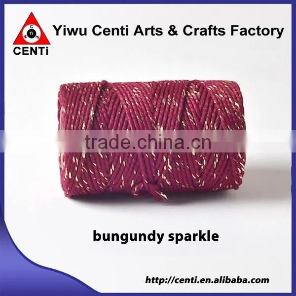 Quality silver sparkle coloured original cotton bakers twine